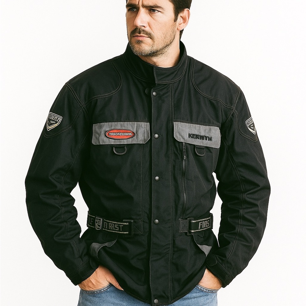 FIRST GEAR Kilimanjaro Motorcycle Jacket Black M